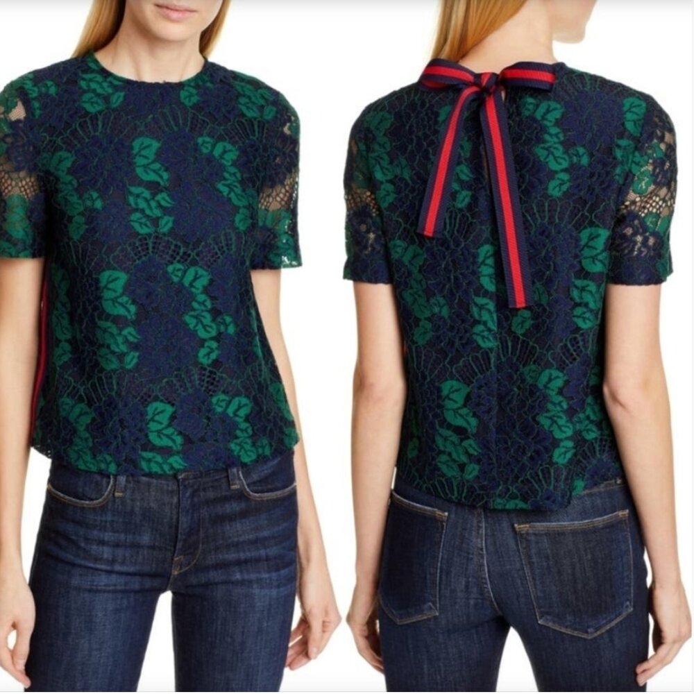 Ted Baker London Thallia Bow Back Lace Top